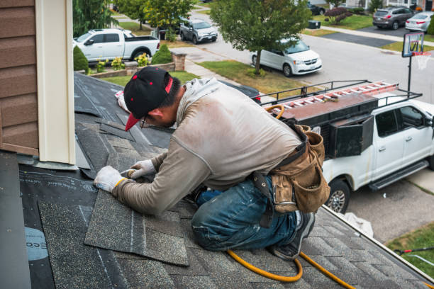 Professional Roof Inspection technician working in Keyport, NJ